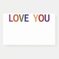 Love You Multicolored 10 x 6