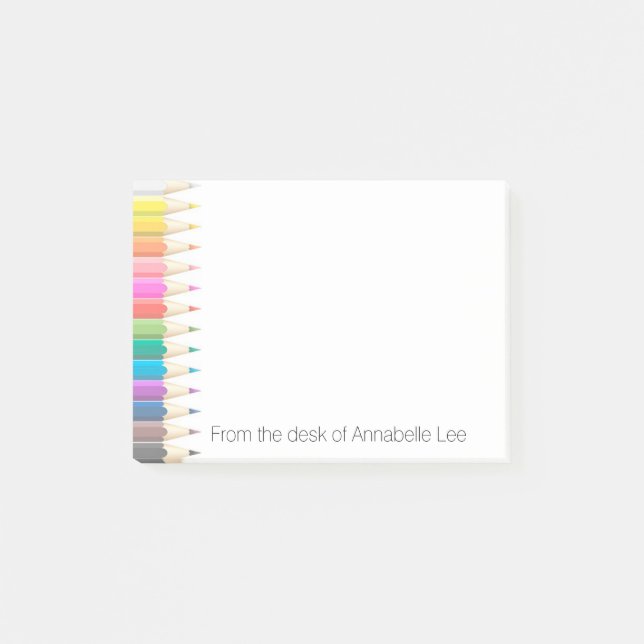 Post-it® Lumière colorée de crayons (Devant)