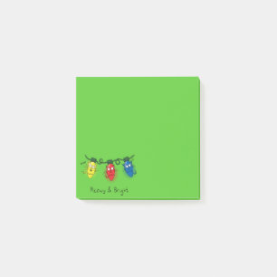 Post-it® Lumières de Noël Chat Drôle