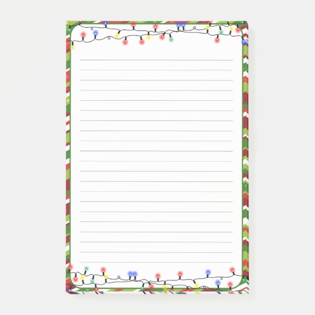 Post-it® Lumières de Noël Fêtes Alignées (Devant)