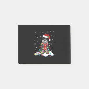 Post-it® lumières schnautiques de Noël mignonnes avec chape