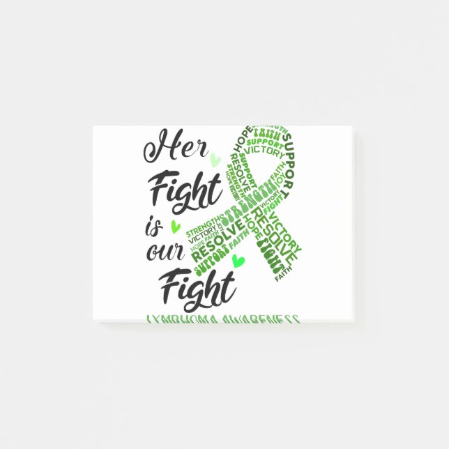 Post-it® Lymphome Sensibilisation Son combat est notre comb (Devant)