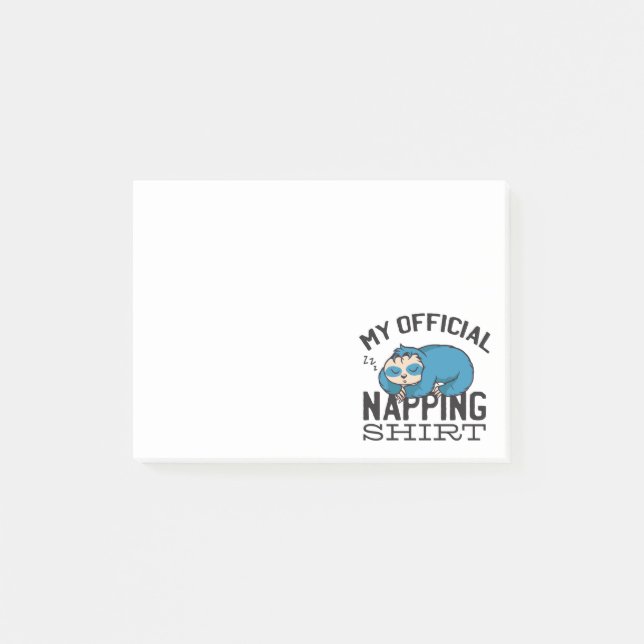 Post-it® Ma chemise de sieste officielle - Lazy sombrer Slo (Devant)