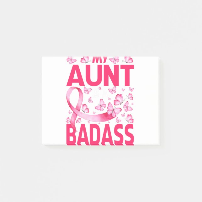 Post-it® Ma Tante Est Une Malade Conscience Du Cancer Du Se (Devant)