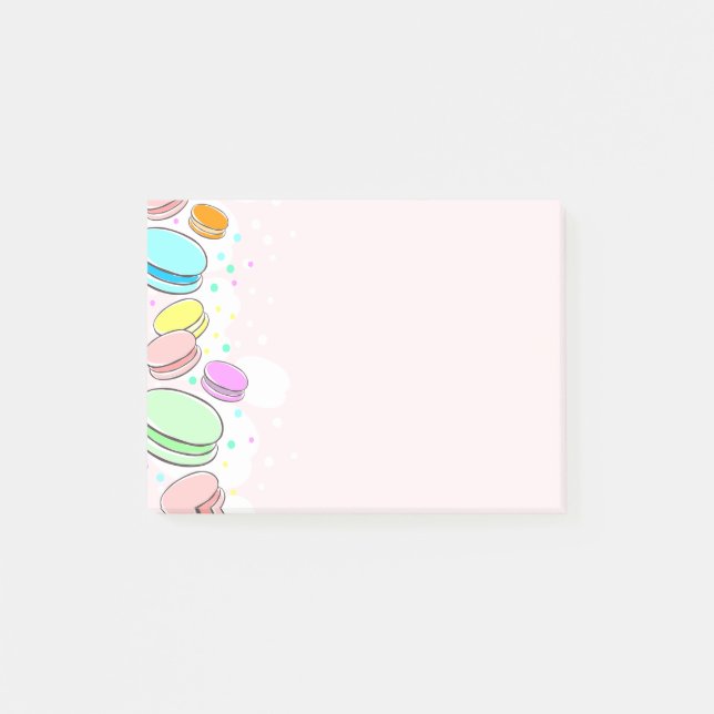 Post-it® Macarons roses 4 x 3" notes de post-it (Devant)