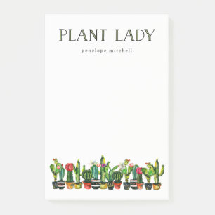 Post-it® Madame à la mode et drôle de plante avec le cact