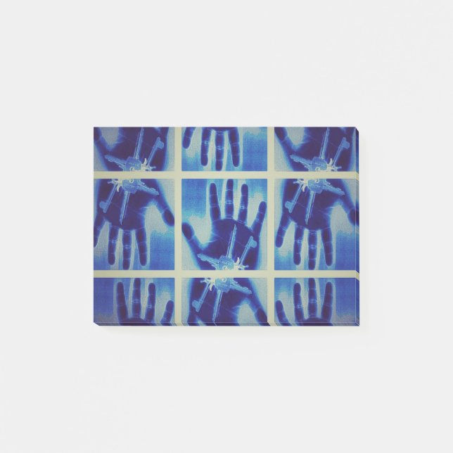 Post-it® main bleue effrayante (Devant)