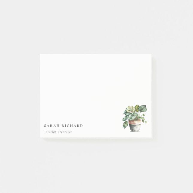 Post-it® Maison à feuilles potées Plantes Aquarelle Botaniq (Devant)