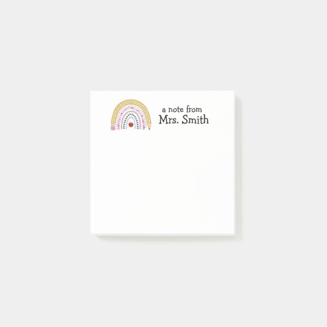 Post-it® Maître Rainbow Apple Pencil "A Note From" (Devant)