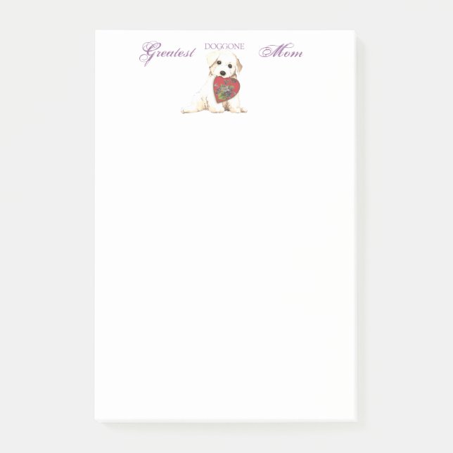 Post-it® Maman de coeur de Bichon (Devant)