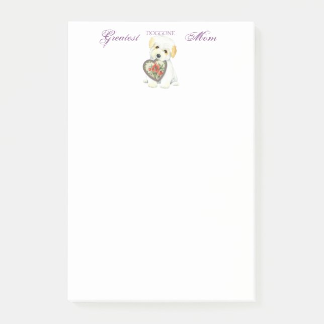 Post-it® Maman de Tulear Heart de coton (Devant)