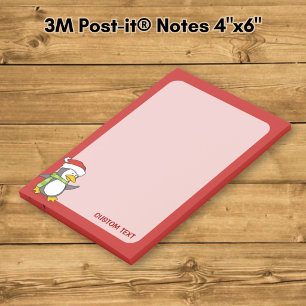 Post-it® manchot de Noël marchant sur la neige