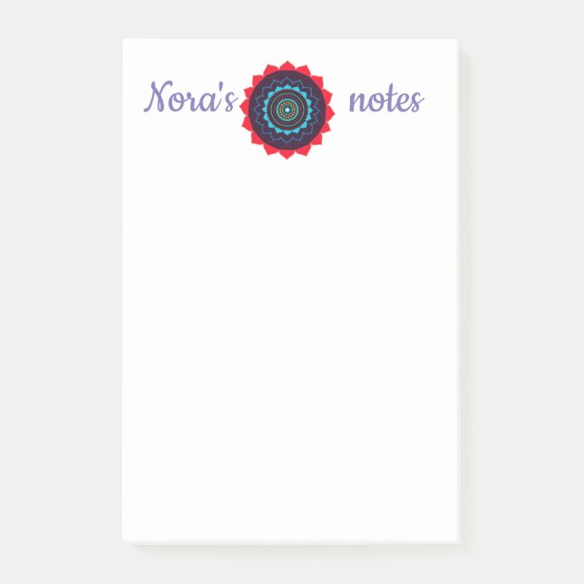 Post-it® Mandala Ypur nom Notes (Devant)