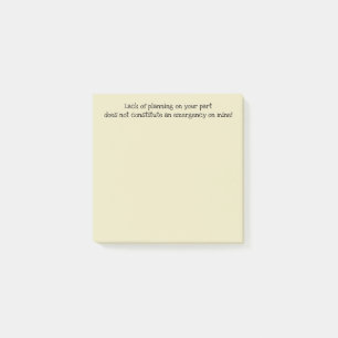 Post-it® Manque De Planification Et Non De Jaune D'Urgence
