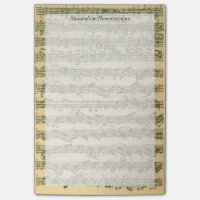 Manuscrit pour violon Bach Chaconne Nom personnali