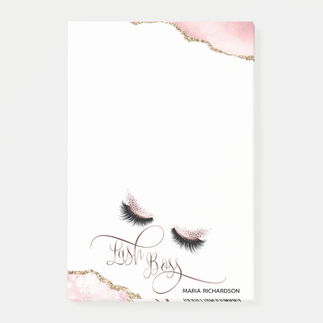 Post-it® Maquillage de la ceinture Eyebros yeux Lashes rose (Devant)