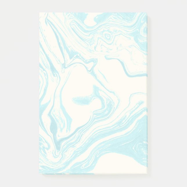 Post-it® Marbre cool design en Turquoise et Crème (Devant)