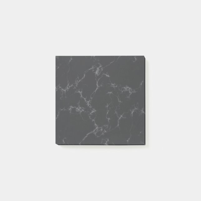 Post-it® Marbre élégant style4 - noir et blanc, gris-foncé (Devant)