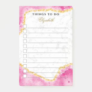 Post-it® Marbre Glam Personnalisé Rose Gold Élégant À Faire