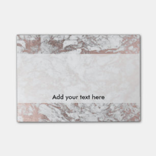 Post-it® Marbre moderne à la mode, élégant faux rose bla