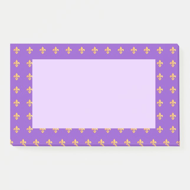 Post-it® Mardi Gras Carnaval Arlequin Gold Fleur de Lis (Devant)