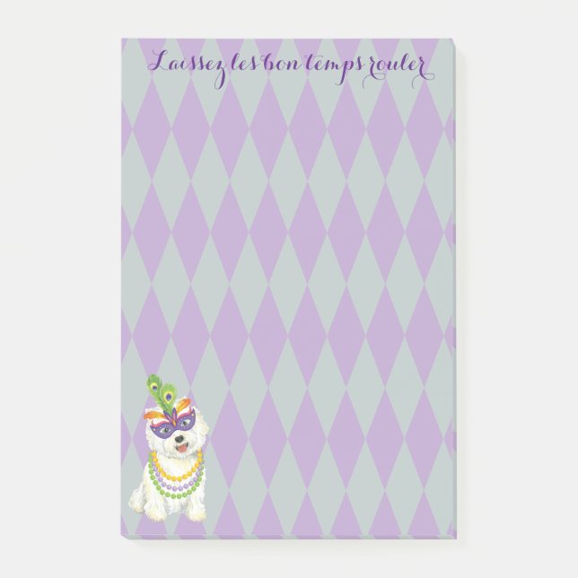 Post-it® Mardi gras Westie (Devant)