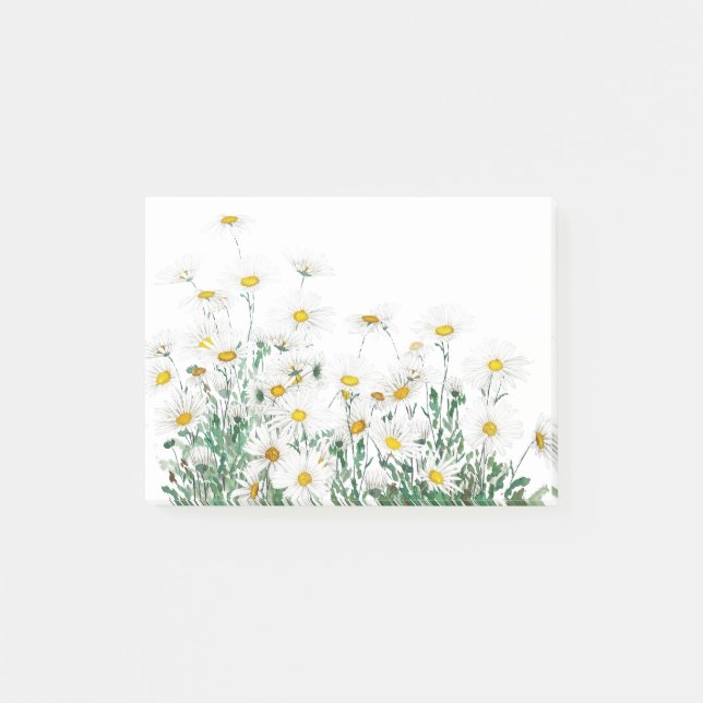 Post-it® margaret blanc, margueret, aquarelle horizontale (Devant)