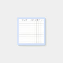 Margaret Collection Habit Tracker en bleu