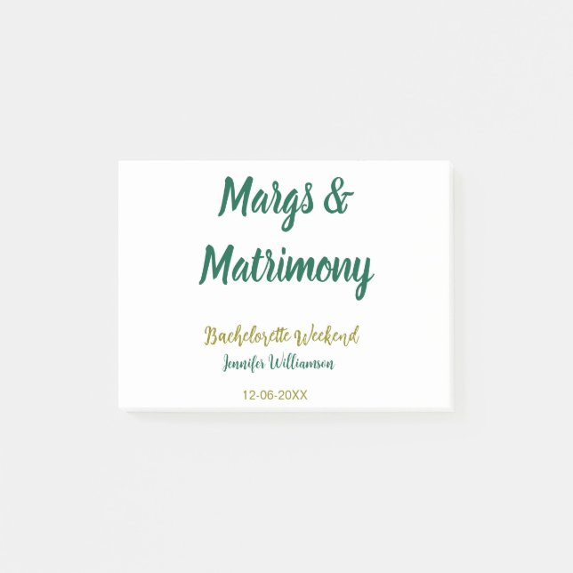 Post-it® Margs et matrimone ajouter nom date enterrement de (Devant)