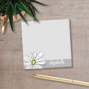 Post-it® Marguerite à la mode avec le gris et le jaune