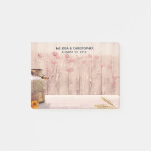 Post-it® Mariage campagnard de lait rustique