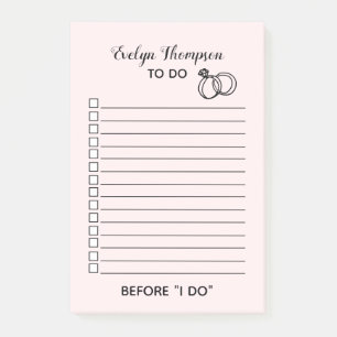 Post-it® Mariage de la liste des tâches