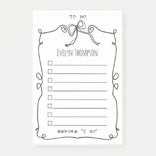 Post-it® Mariage de la liste des tâches
