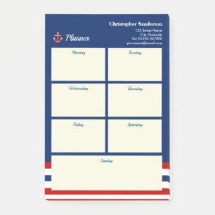 Post-it® Marine marine Bleu Rouge Bleu Blancs