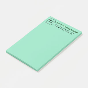 Post-it® Marque d'affaires en tête de Turquoise Green Long