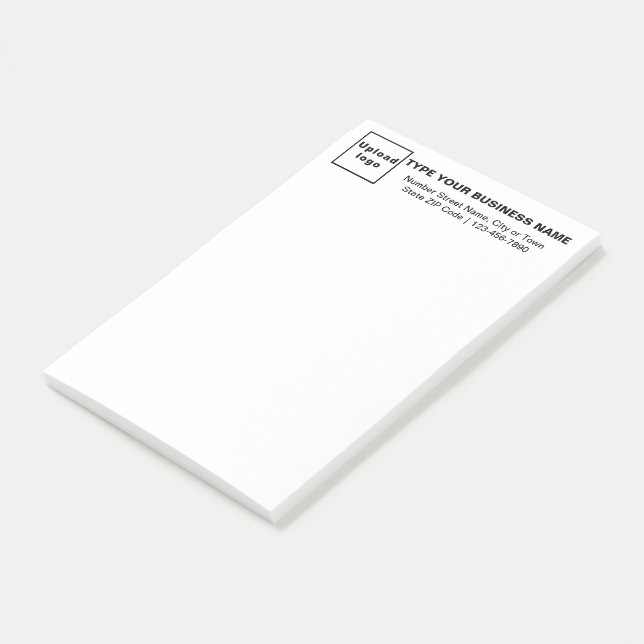 Post-it® Marque d'affaires sur la tête de White Long (Incliné)