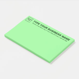 Post-it® Marque d'affaires sur le cap de Vert clair Grand