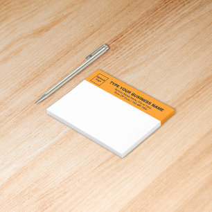 Post-it® Marque d'affaires sur l'en-tête orange du rectangl