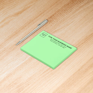 Post-it® Marque d'affaires sur rectangle vert clair
