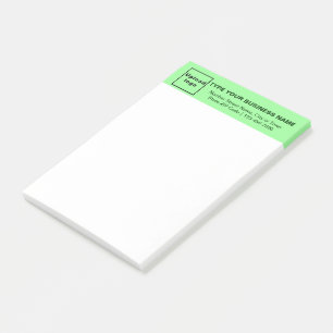 Post-it® Marque d'affaires sur vert clair en-tête de long