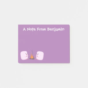 Post-it® Marshmallows mignons roses par dessin animé sur le