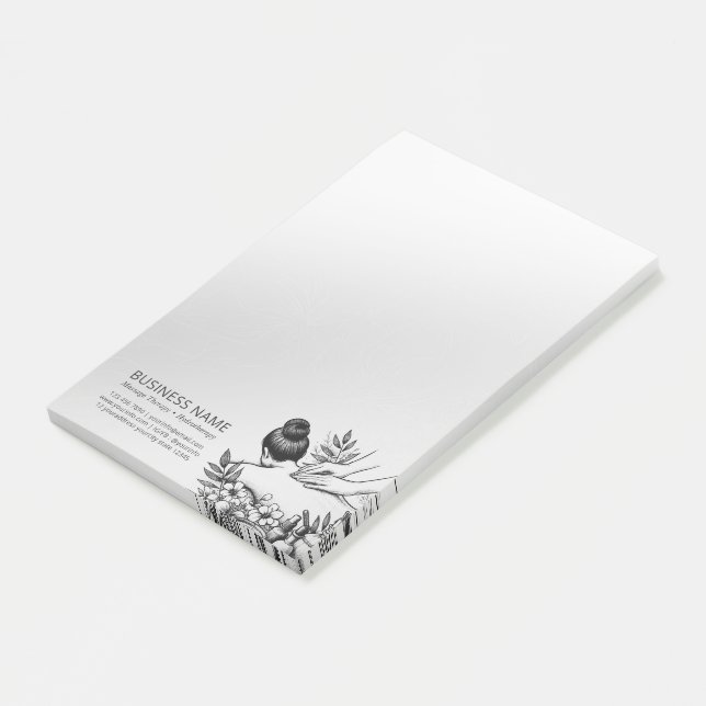 Post-it® Massage Thérapie Guérison Mains Énergie Spa Bien-ê (Incliné)