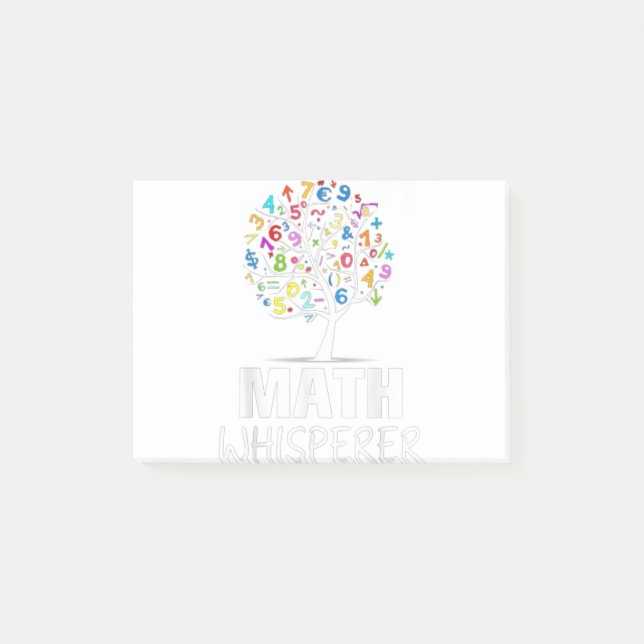 Post-it® MATH WHISPERER Colour Tree Tee, I Love Math Enseig (Devant)