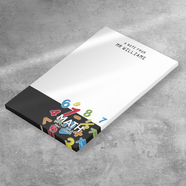 Post-it® Maths amusants, la seule matière qui compte (Fun Math The Only Subject That Counts Post-it Notes)