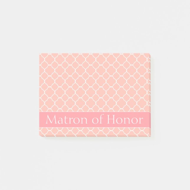 Post-it® Matron d'honneur rose et blanc (Devant)