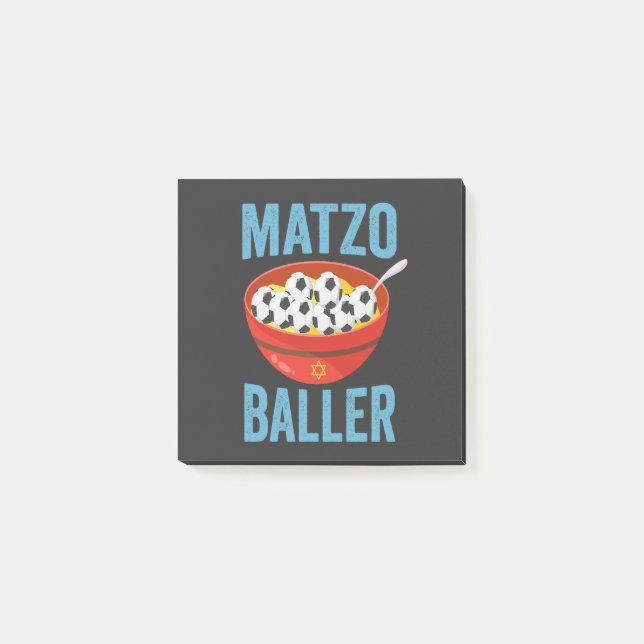 Post-it® Matzo Baller Funny Soccer Hanoukka cadeau de vacan (Devant)