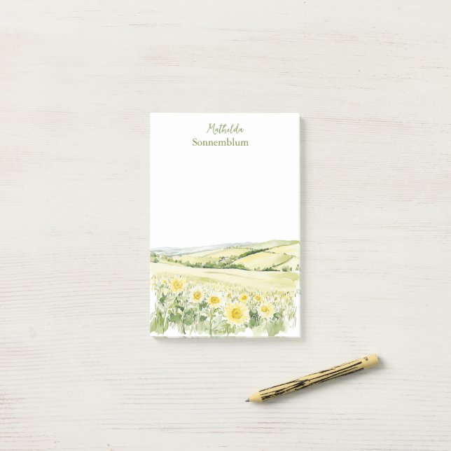 Post-it® Meadow floral landscape (Sur un bureau)