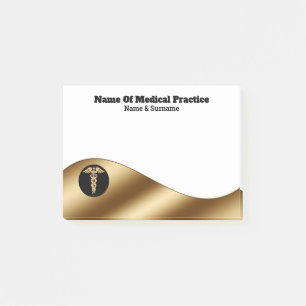 Post-it® Médecins noirs en or en affaires blanches