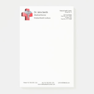 Post-it® Médicale Silver Caduceus 3D Croix Rouge