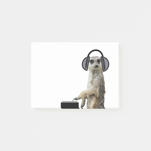 Post-it® Meerkat frais génial DJ (Devant)
